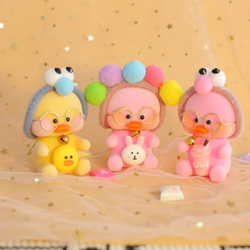 Новый Kawaii LaLafanfan кафе подвеска с форме утки брелок мультфильм Милая желтая утка