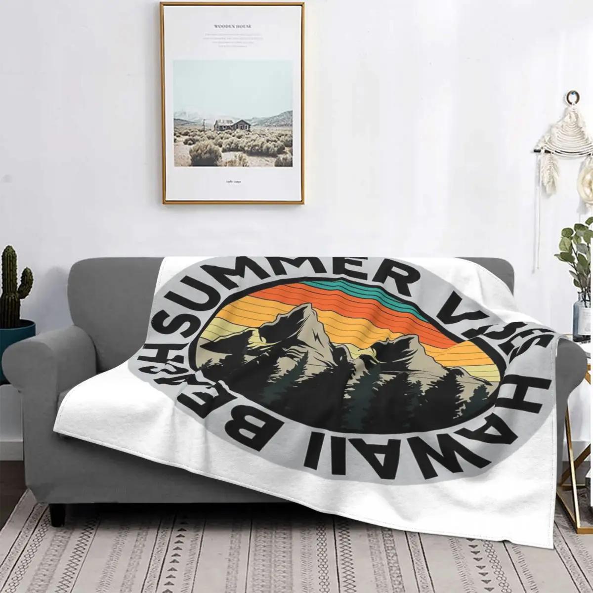 

Manta de playa Hawaiana de verano, a cuadros colcha para cama, sofá a cuadros, manta de muselina