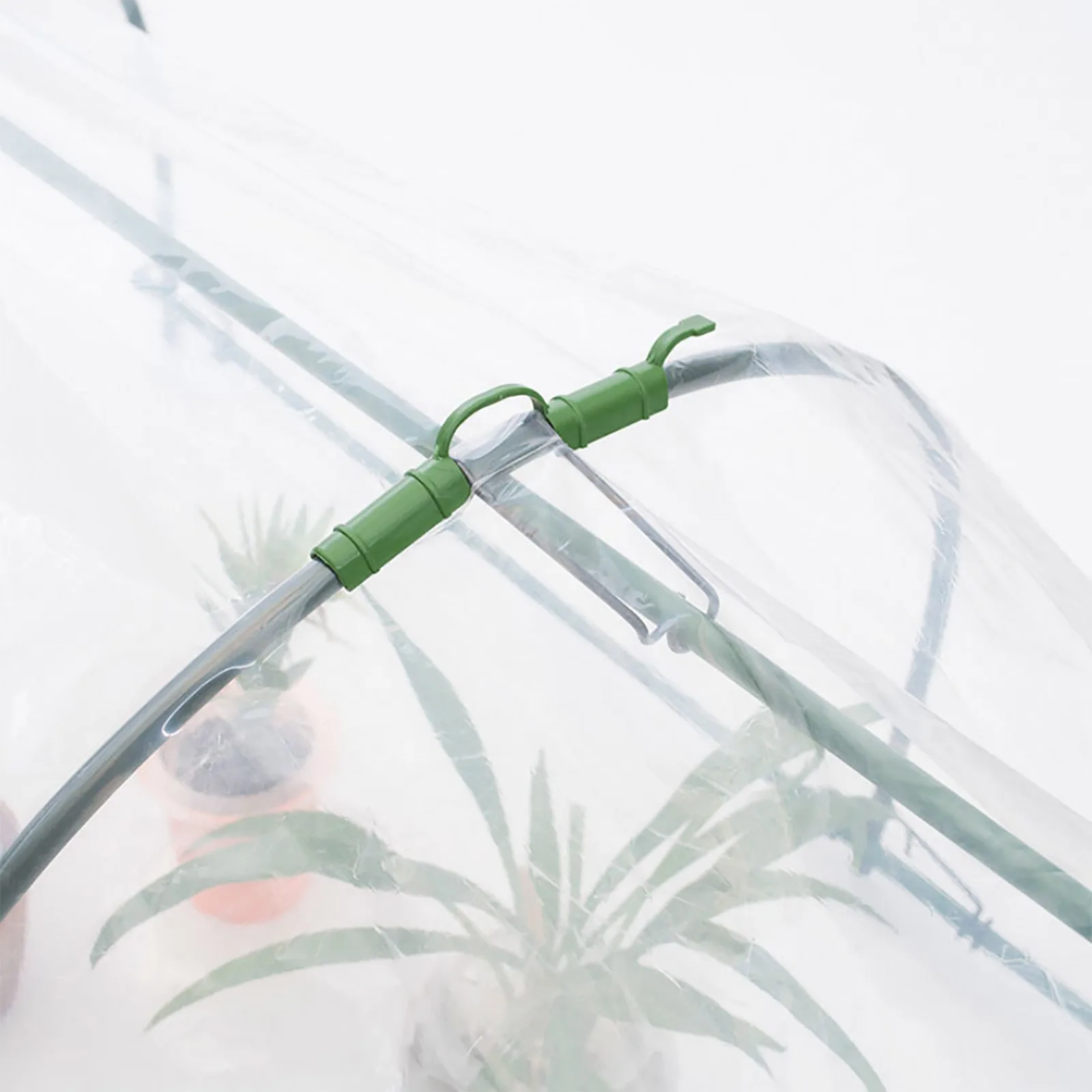 

Netting Tunnel Hoop Clips Plastic Accessories Film Fixed Fittings 20PCS 16mm PE Gardening 11-20MM Greenhouse Pipe Clamps