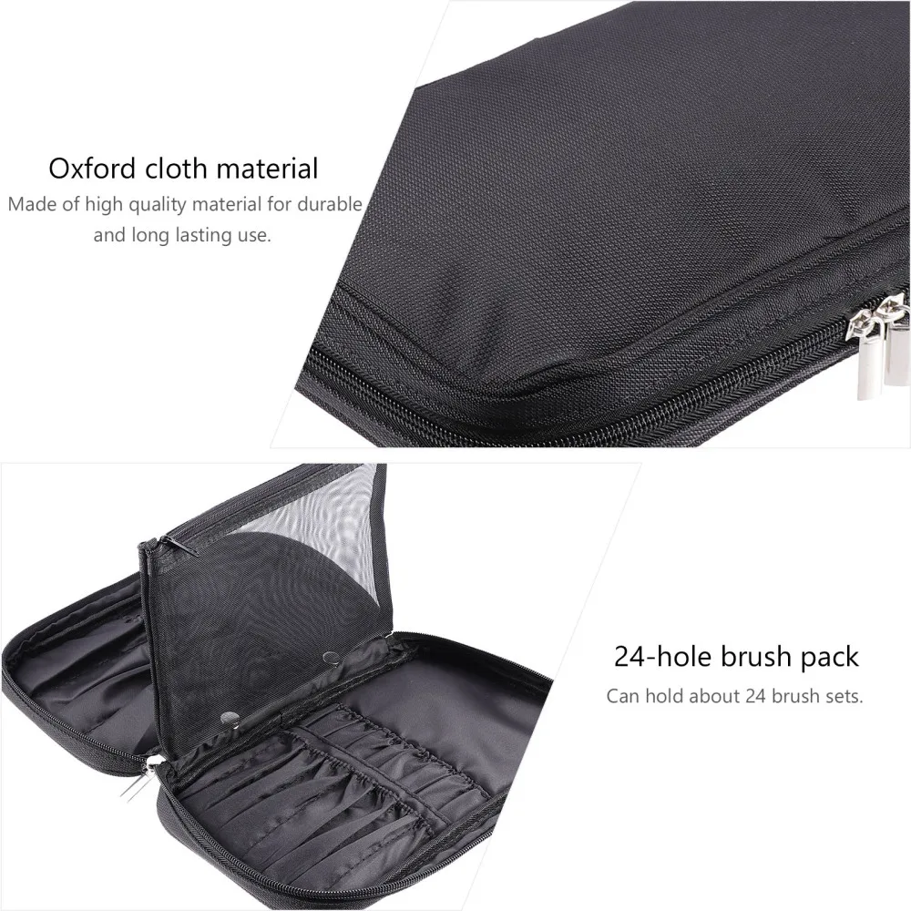 

Multifunctional Brush Bag Makeup Brush Storage Pouch Cosmetic Pouch (Black)