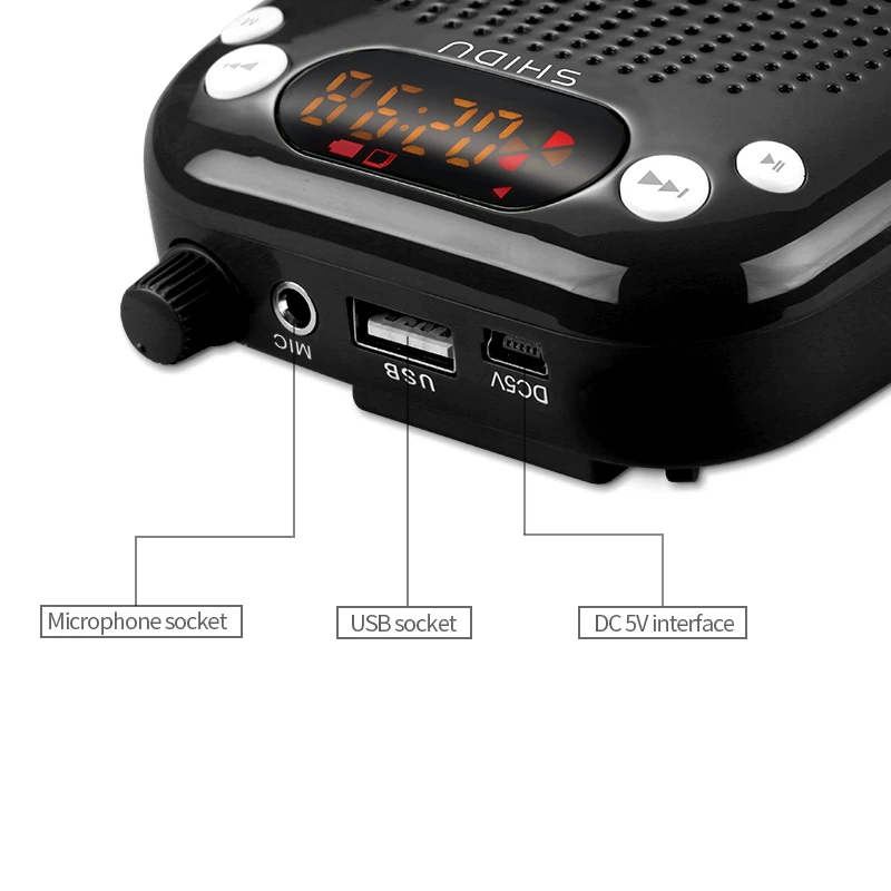 Портативный громкоговоритель SHIDU беспроводной микрофон голосовой усилитель для