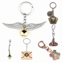 movie jewelry classic angel wings keychain keyring magic cap key chain women women key holder kids gifts