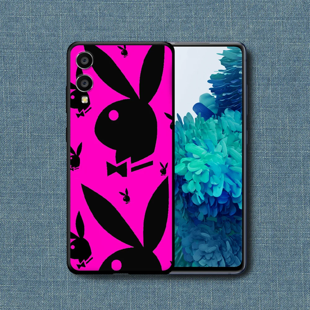 

Playboy Brand Rabbit Head Phone Case For Huawei Honor 6A 7A 7C 8 8A 8X 9 9X 10 10i 20 Lite Pro Play black Back Silicone