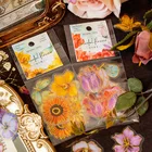 Набор наклеек с цветами вишни, розы, тюльпана, 30 шт., наклейки для стикер для канцелярских товаров, декоративные этикетки для скрапбукинга, дневника