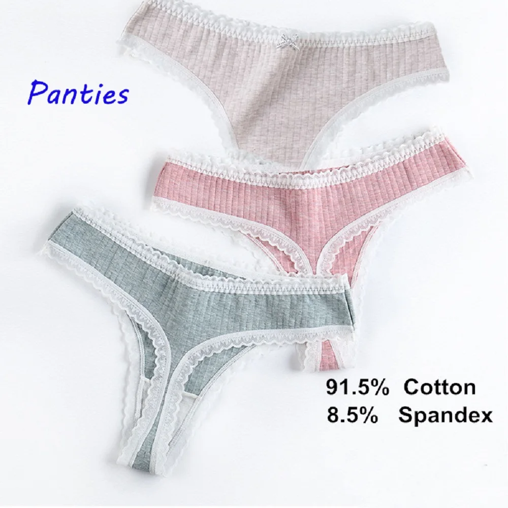 

Женские хлопковые трусики-стринги с низкой посадкой, 1 шт.