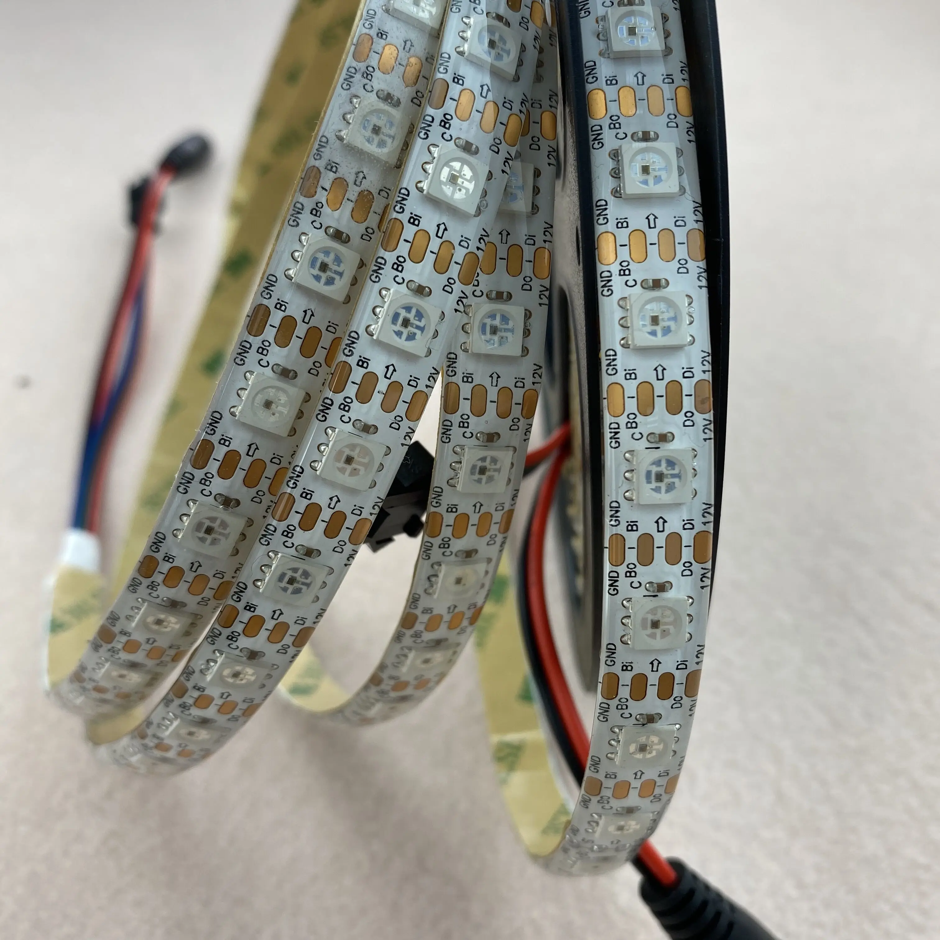 72leds/m SK6813HV-09-6P DC12V addressable full color RGB 5050 LED strip5mwaterproof in silicon coatingIP65 WHITE PCB | Лампы и