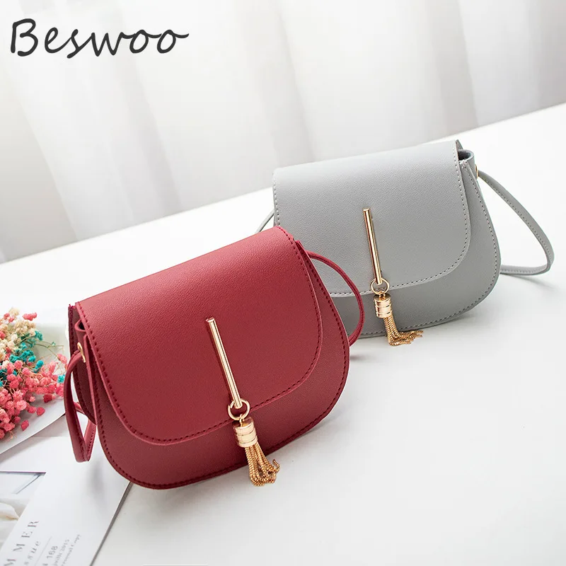 Женские сумки на плечо модная сумка через из искусственной кожи с кисточками