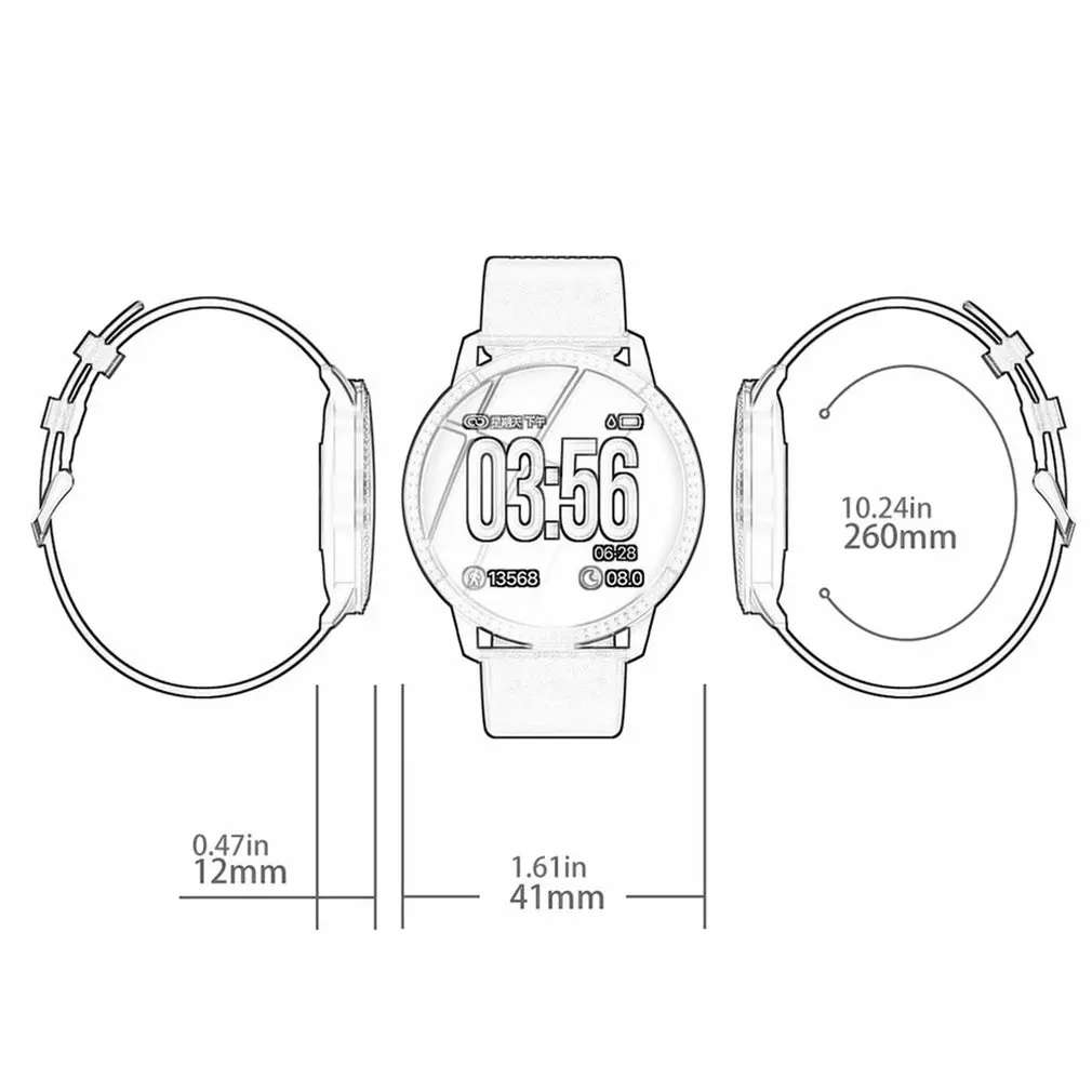 

CF18P Smart Watch Men Women Heart Rate Monitor Waterproof Multi Sport Smartwatch Blood Pressure Fitness Tracker CF18