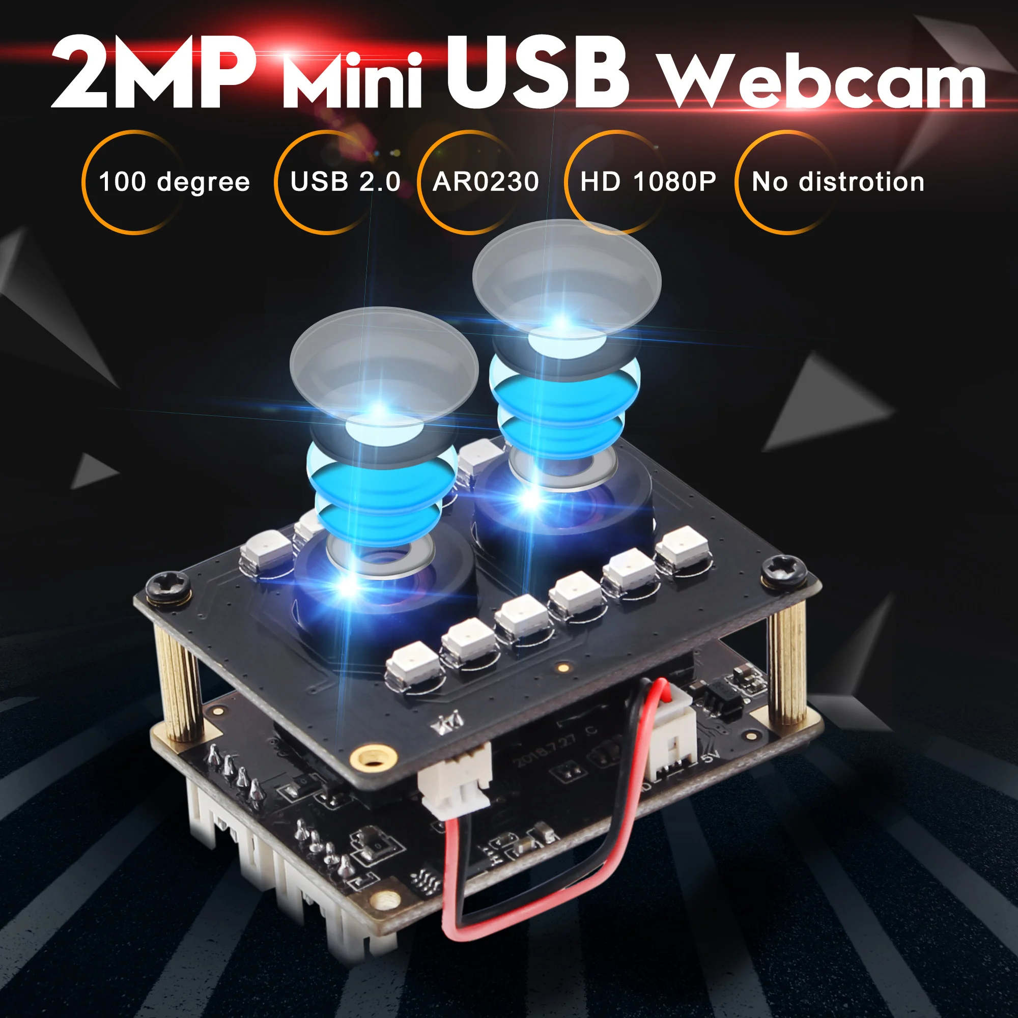 1080P Full HD WDR без искажений RGB B/W инфракрасная вебкамера Board распознавание лица 2mp