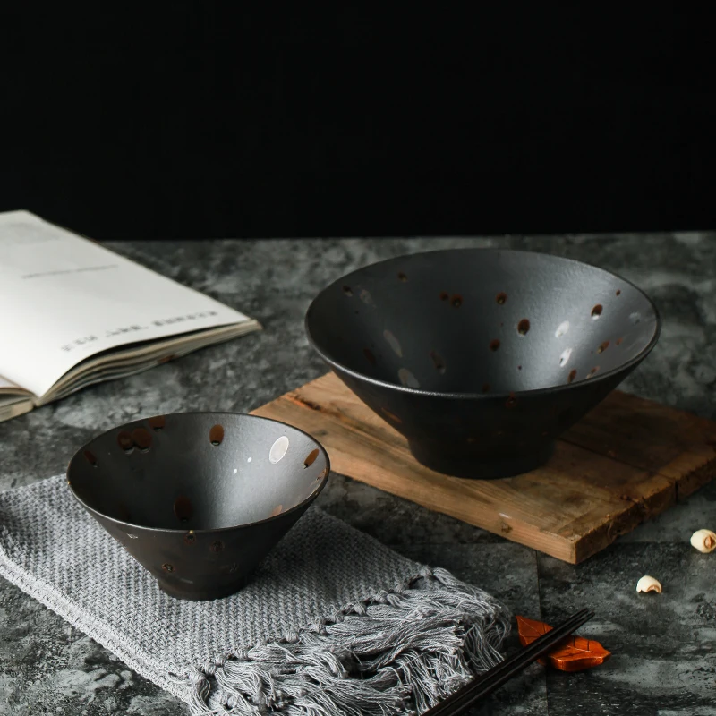 FANTERCY черная керамическая миска в японском стиле ретро ведро рамэн столовая