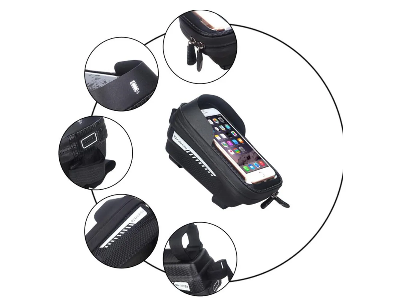 Мешок для велосипедов с защитой от дождя Водонепроницаемый сенсорный Экран