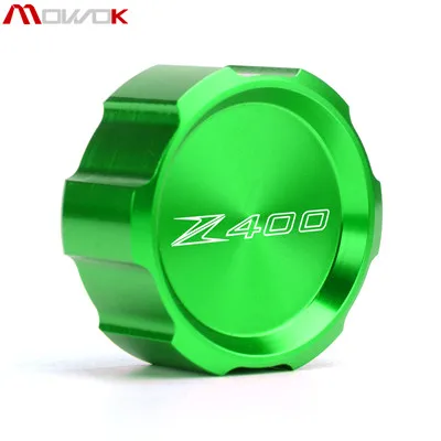 Rear green Для KAWASAKI Z400 Z 400 логотип Z400 Мотоцикл с ЧПУ Передняя и задняя Тормозная жидкость Cilinder мастер Крышка Резервуара - Цвет: Rear green