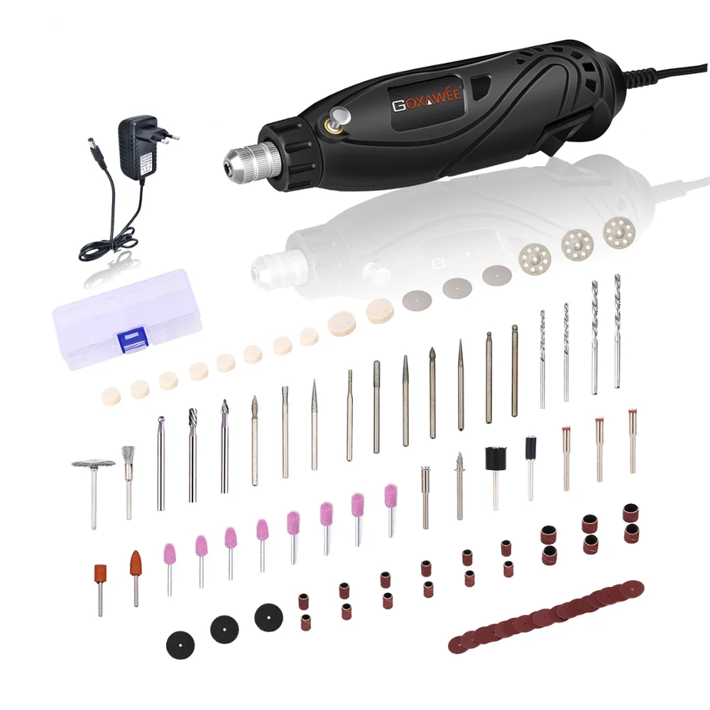 

Goxawee 12V Mini Electric Drill Rotary Tools Engraver Pen Nail Drill with Grinding Accessories Set for Dremel Tools