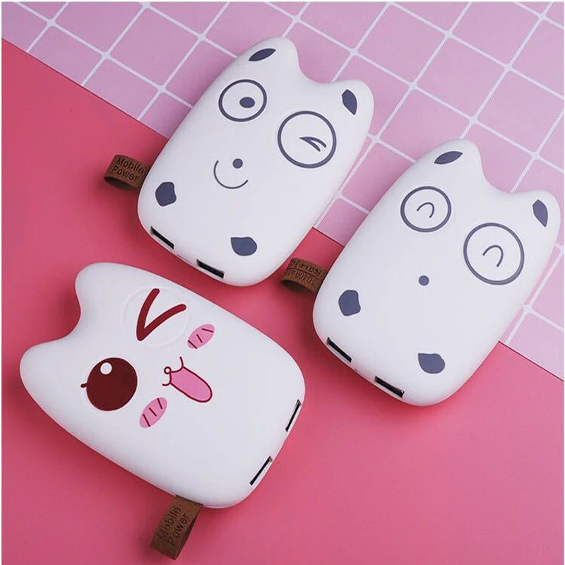 Модное милое мультяшное зарядное устройство портативное 12000 мАч портативная