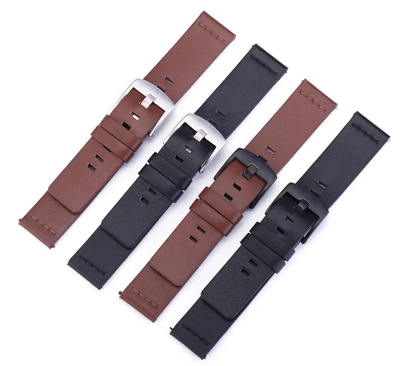 Wholesale 10PCS/Lot Genuine Cow Leather Watch Band Watch Strap 5 Colors Available 18mm 20mm 22mm 24mm Size