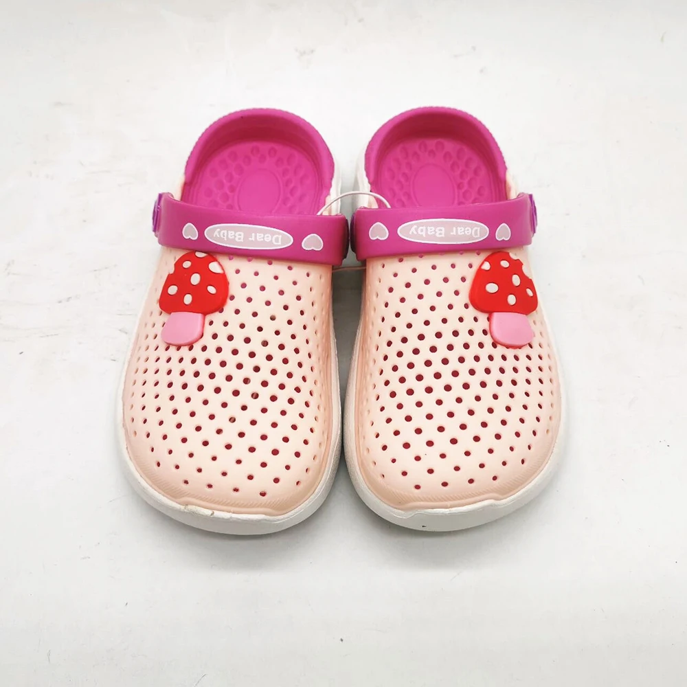 SUMMER MULES BABY SANDALS INFANT KIDS PINK GIRLS SLIPPERS JELLY TPU SHOES FOR TODDLERS GIRL SIZE 23 24 25 26 27 28 US 3-8