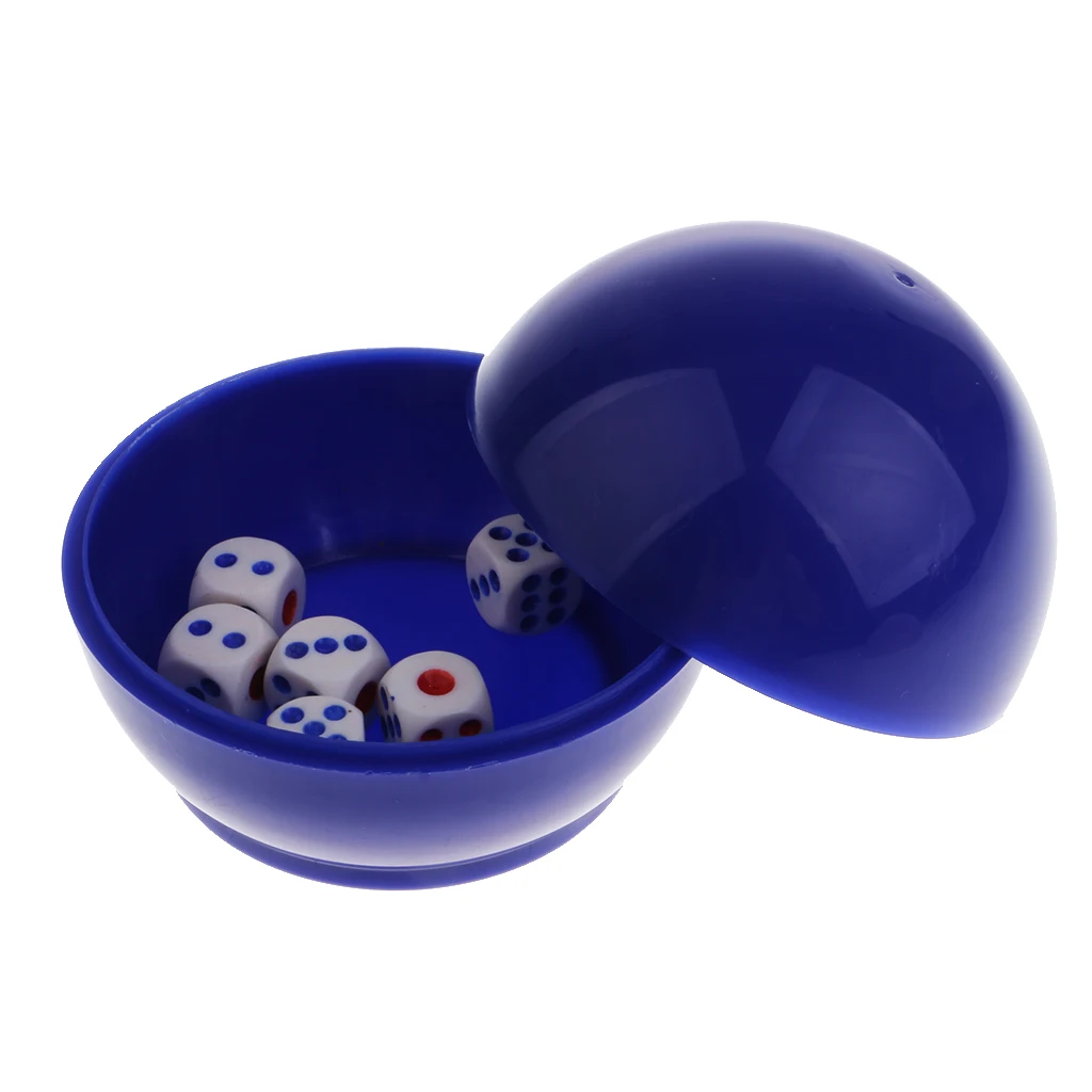 Игральные кости гадать игровой набор шаровидные кружка шейкер с 6pc Цифровой