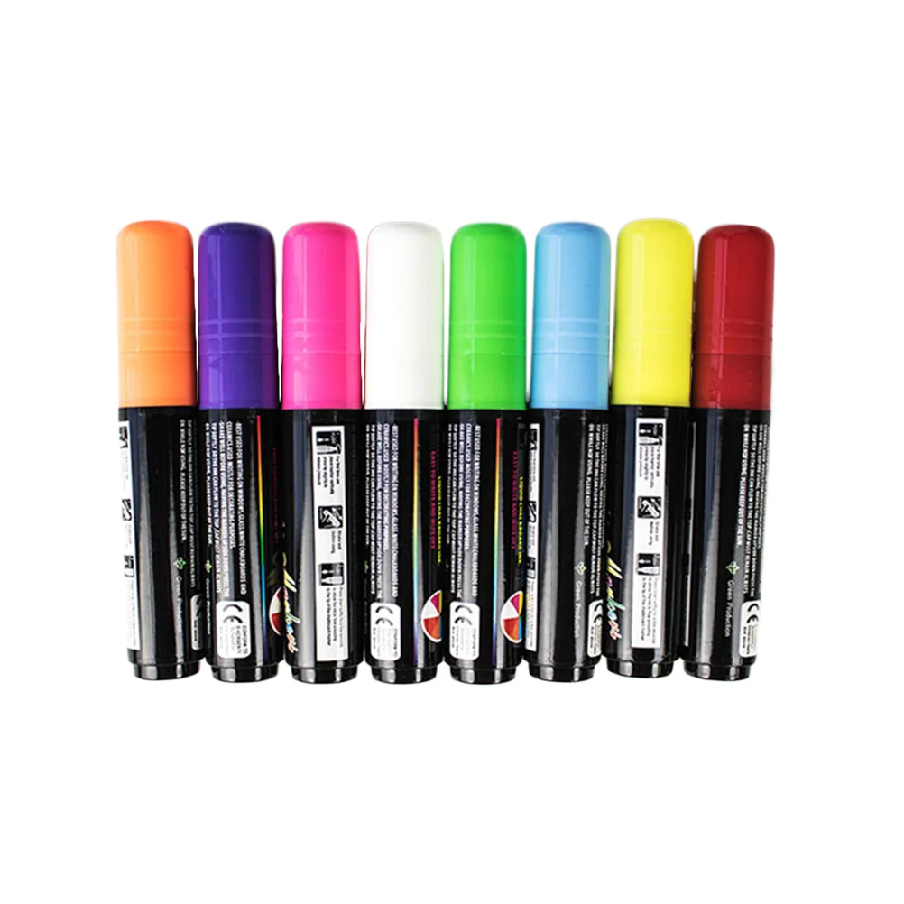 

Флуоресцентный маркер, 1 набор, 8 цветов, Цветной маркер для рисования, маркеры, канцелярские принадлежности для окон и стекла