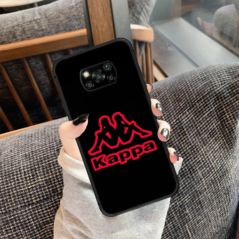 

Italian sports brand kappa Phone case Cover Hull For Xiaomi Mi A2 A3 8 9 9T Note 10 Se Lite Pro black Hoesjes Painting Bumper