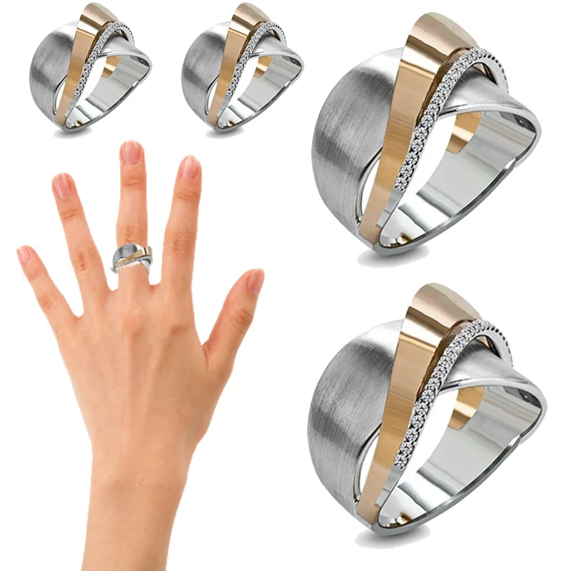 Огромные индивидуальные серебряные большие кольца в стиле ретро для женщин панк