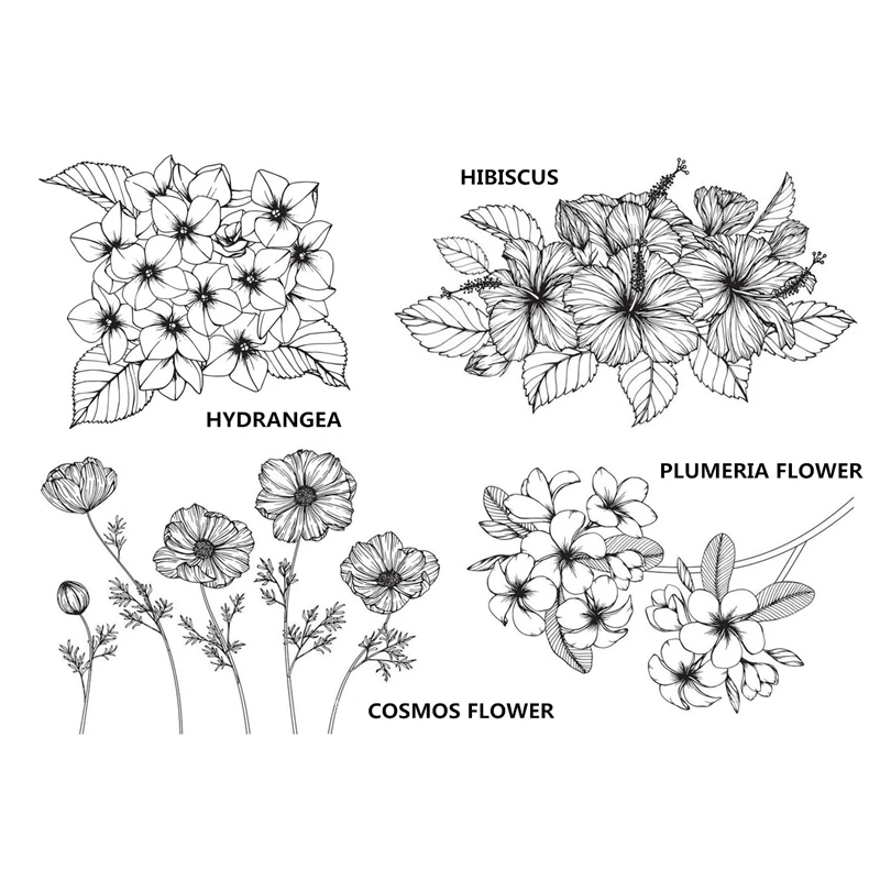 Рождественский список цветов прозрачный штамп сделай сам силиконовые