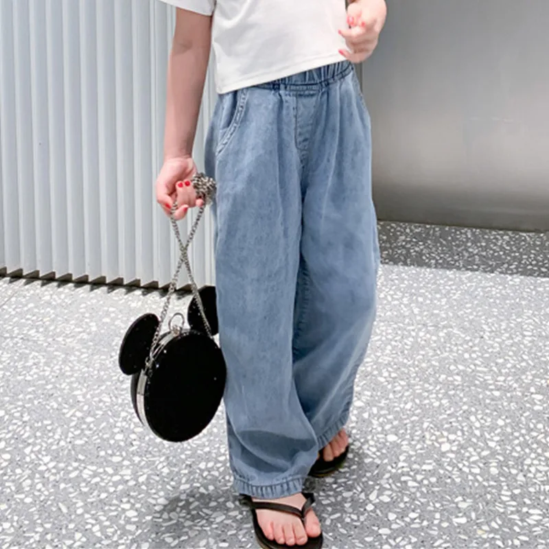 

Mihkalev, детские джинсовые брюки для девочек 2, 3, 4 лет, весна 2021, джинсы для детей, повседневные свободные джинсы, брюки для маленьких девочек, ко...