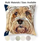 Наволочка для подушки из хлопка и льна с изображением имбиря