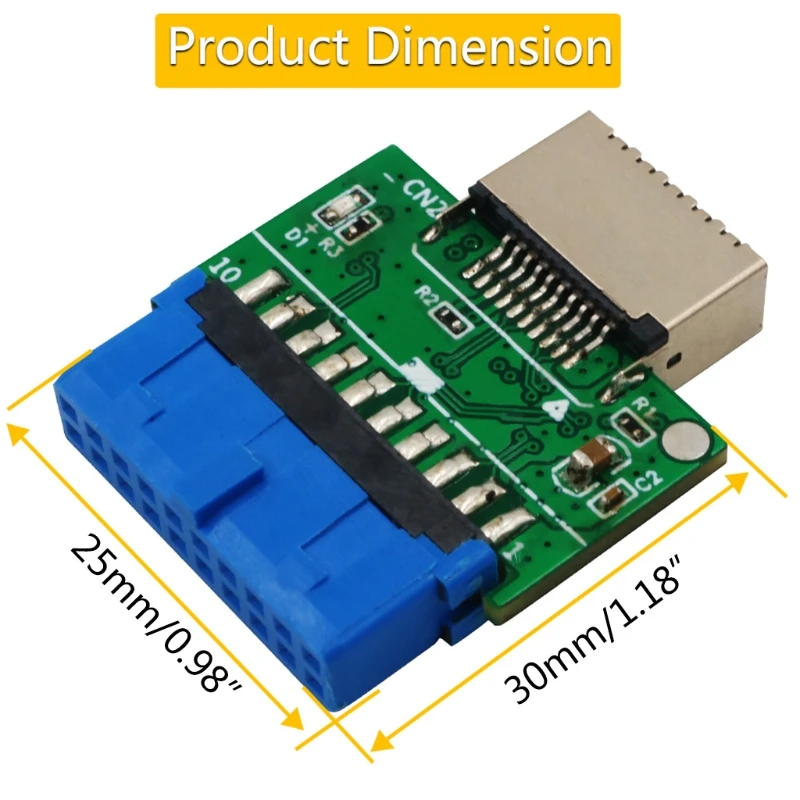 

Адаптер-конвертер для материнской платы R91A типа E, разъем USB 3,0 IDC, 20-контактный для подключения USB-устройств типа E, удлинительная плата