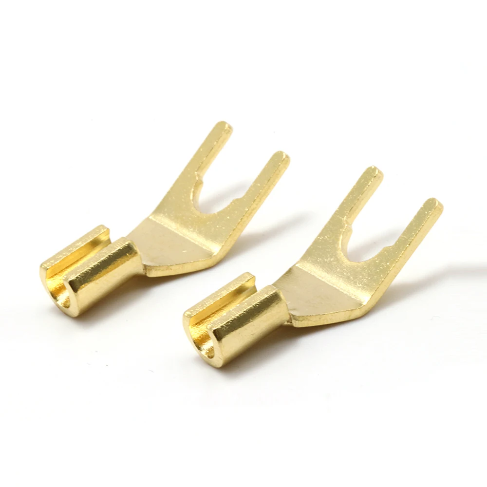 

12pcs SY1505 Hifi audio gold plated Speaker Y Spade for speaker cable