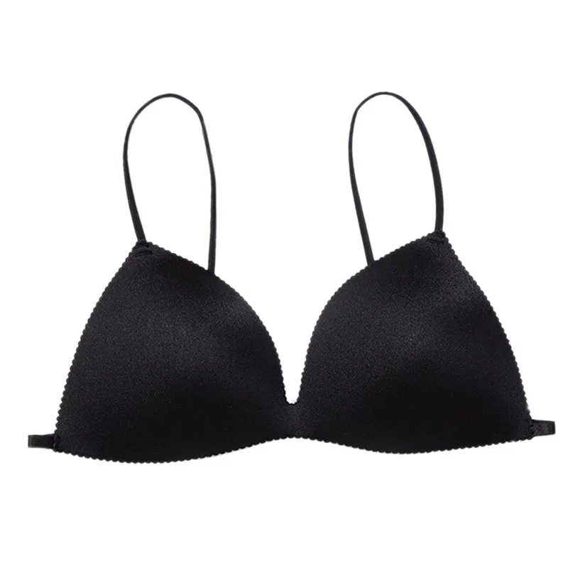 Fashion Women Seamless Beautiful Back Underwear Girl Thin Push Up Bra Without Steel Sexy Small Bra Women Lingerie