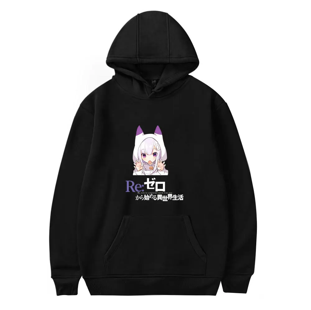 

Re:Life in a different world from zero Hoodie Sweatshirt Men/Women Kpop Sweatshirt Fashion Harajuku Hoodies Men's Hip Hop Tops