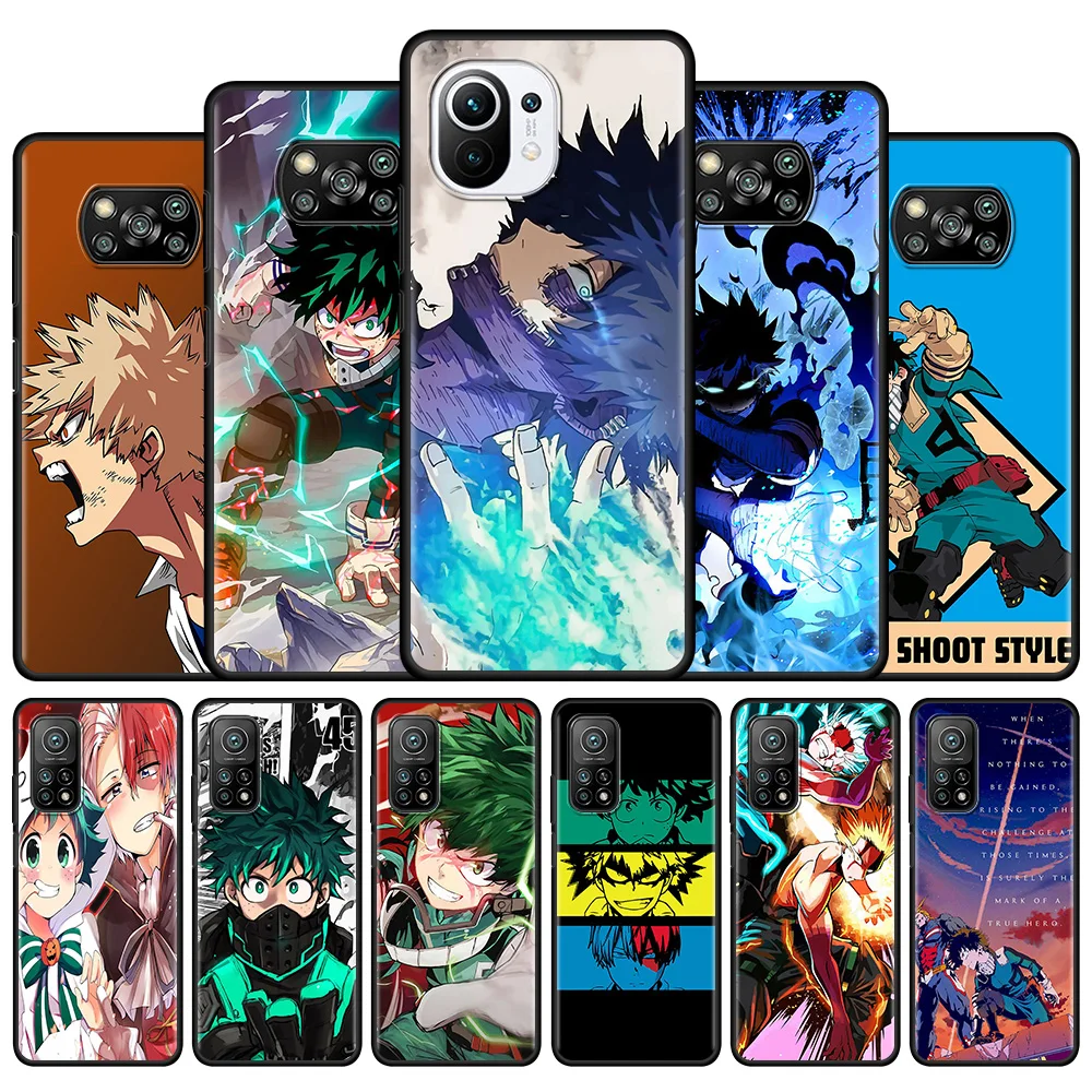 

My Hero Academia Phone Case for Xiaomi Poco X3 NFC M3 Pocophone F1 M3 Pro X3 F3 GT Casing For Redmi Note 9S 9 Mi 11 Cover