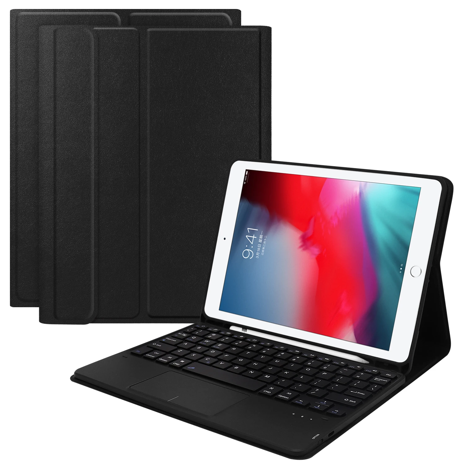 Чехол с сенсорной панелью и клавиатурой для iPad 6th 9,7, чехол с карандашом для iPad 5th Air 2 Pro 9,7 чехол с сенсорной панелью