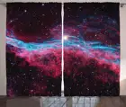 Розовые шторы изучение науки для детей печать на космическом пространстве Вселенная Звезды астрономическая Туманность тема гостиной спальни Оконные Занавески