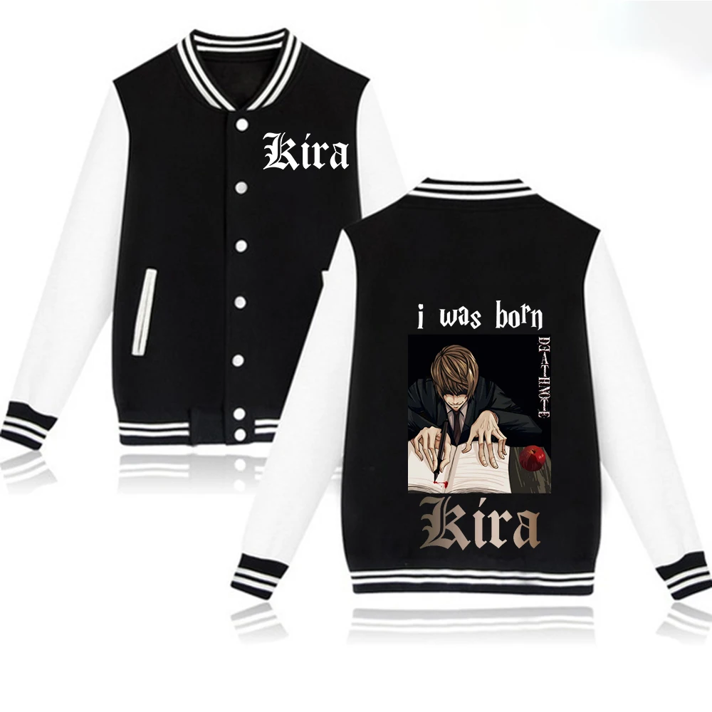 

Death Note Baseball Jacket Sleeve Fleece Casual Clothing Bomber Jacket