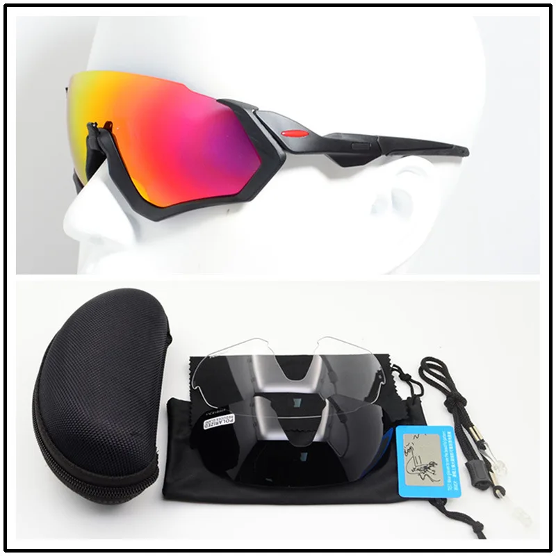 Polarized 3 Lens Поляризованные очки с 3 линзами для мужчин и женщин, спортивные очки для велоспорта, Mtb, для гонок, шоссейных велосипедов, солнцезащитные очки для велосипедистов, велосипедные очки, очки для бега, верховой езды - Цвет: Polarized 3 Lens