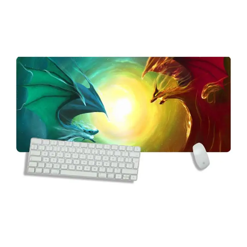 

Fire dragon Natural Rubber Gaming mousepad Desk Mat Desk Table Protect Game Office Work Mouse Mat pad Non-slip Laptop Cushion
