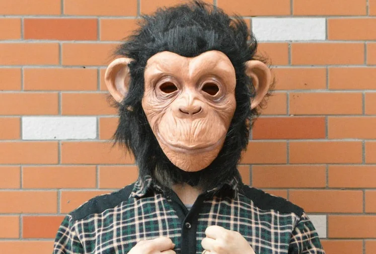 Новая забавная маска в виде обезьяны Ранняя латексная gorilla для маскарада ночного