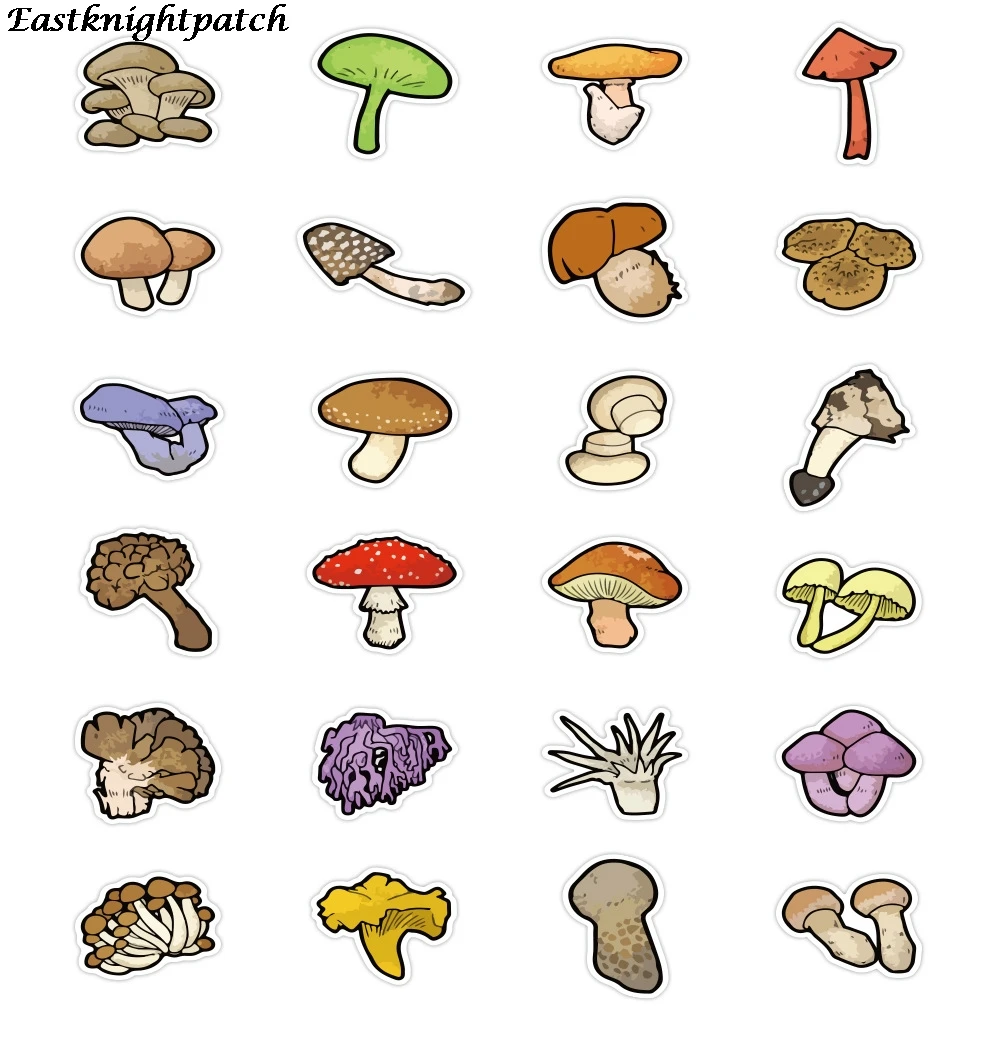 

E2439 40pcs Cartoon Mushroom Sticker Pack Fans Cosplay Scrapbooking Diy Phone Laptop Decoration