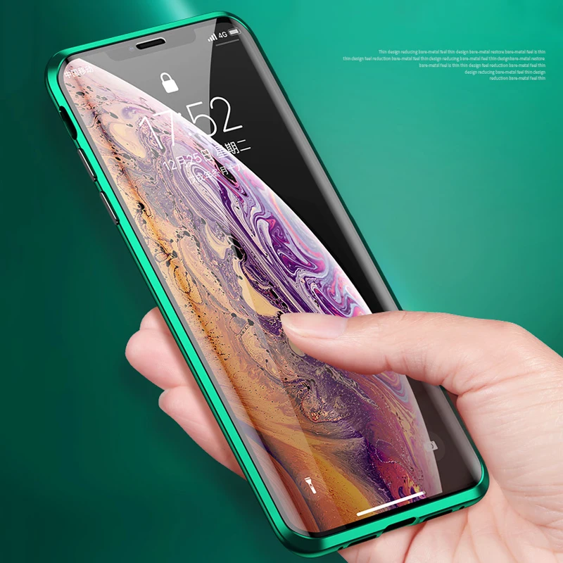 360 Полный Магнитный чехол для телефона iPhone 11 Pro 11 Pro MAX металлический бампер для iPhone XS XR XS MAX 8 7 6 6S Plus стеклянный чехол