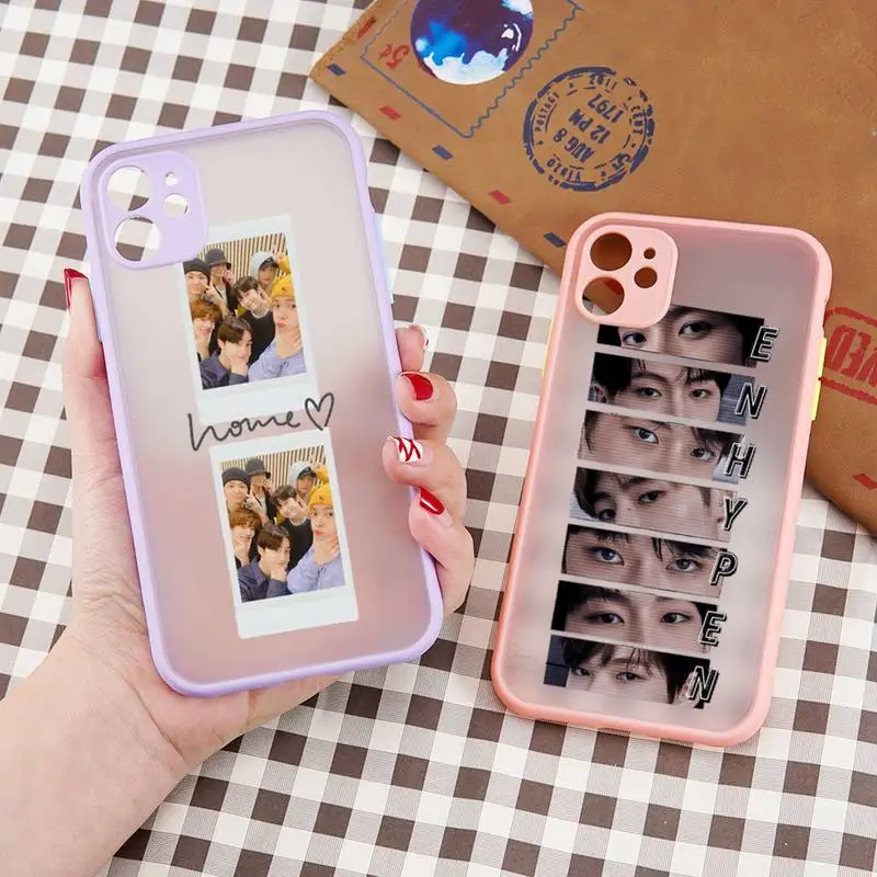 

enhypen kpop boys group Phone Case matte transparent For iphone 7 8 11 12 13 plus mini x xs xr pro max cover