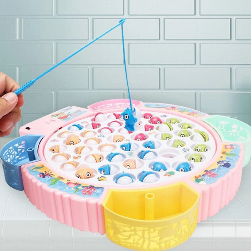

Fishing Game Toy Set with Rotating Board Fingers Fishing Game with MusicSafe and Durable Birthday Gift for Toddlers
