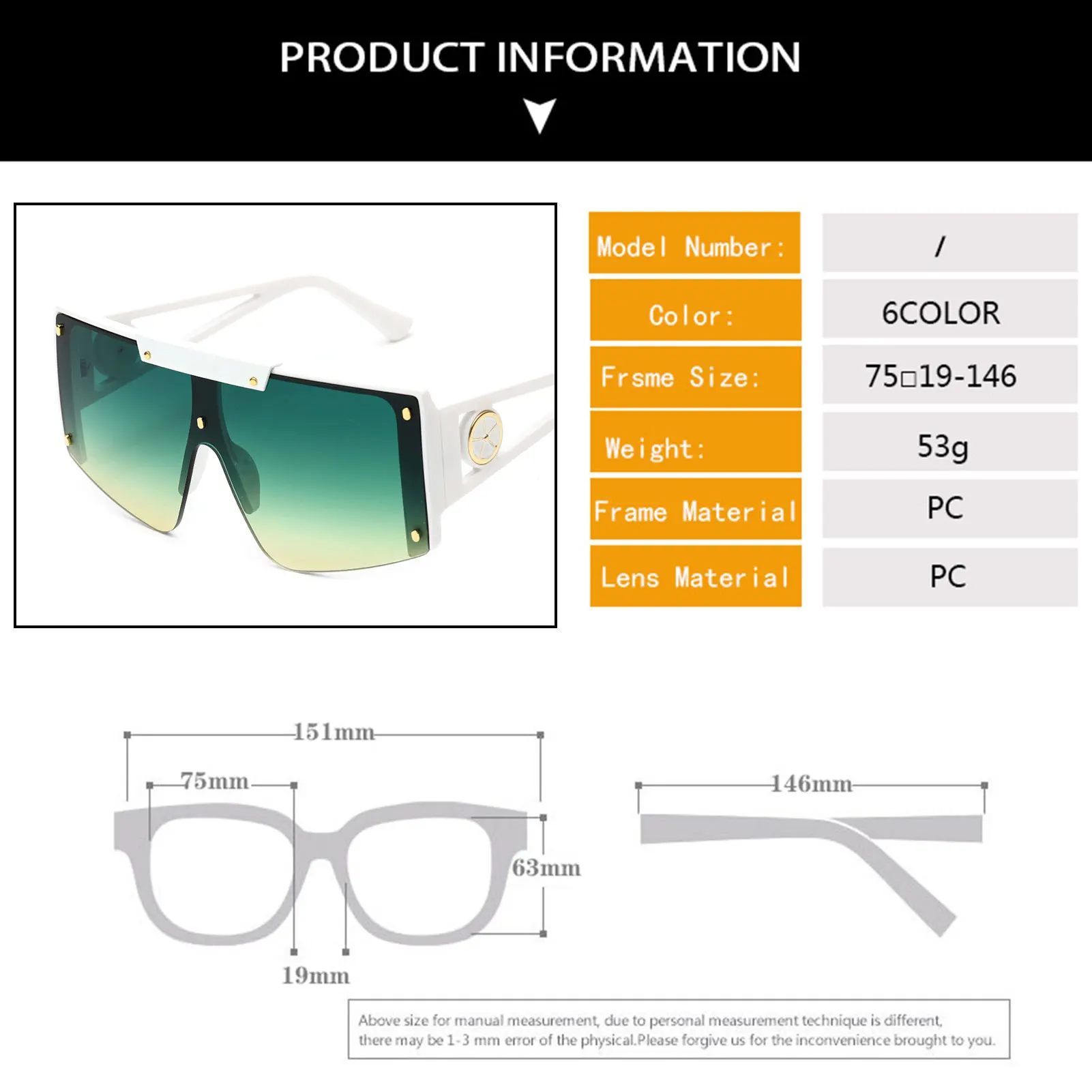 

Sunglasses Large Frame Outdoor Cycling Glasses Men And Women Color Film UV Protection Ultra-light Sunglasses Summer Gift