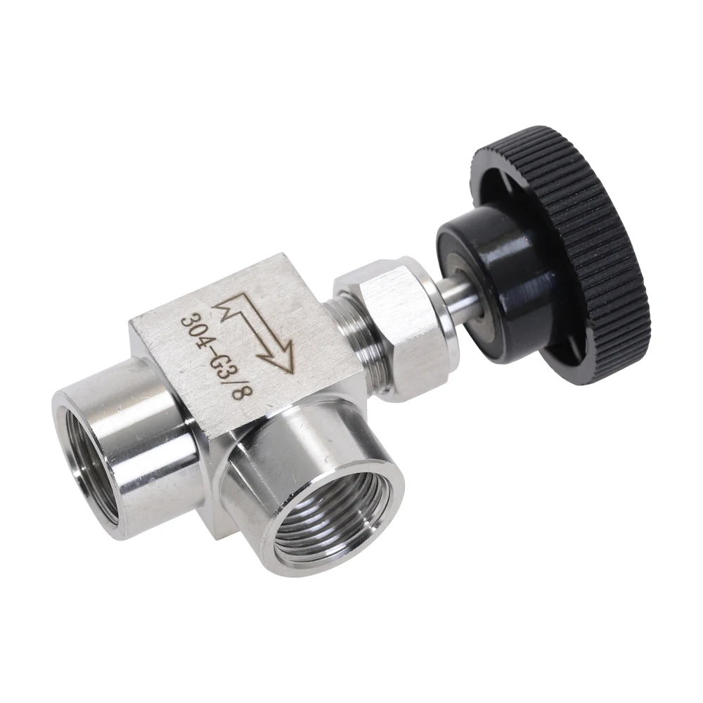Игольчатый клапан 304 из нержавеющей стали 1/8 дюйма 1/4 1/2 BSP прямоугольный с