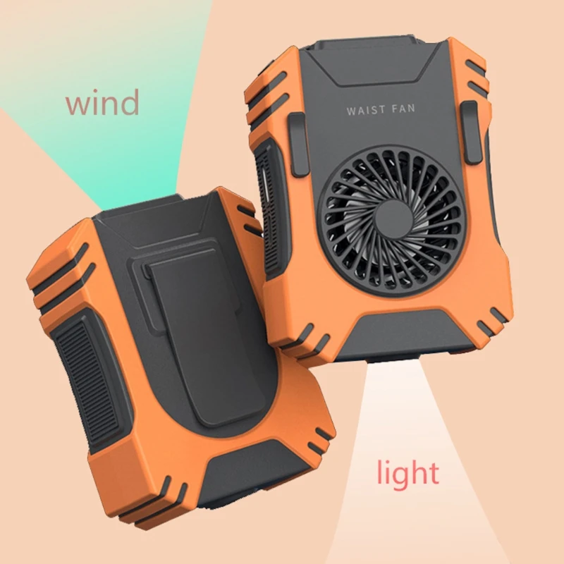 

Waist Fan Hang Neck Fan Portable USB Rechargeable 5000mAh Battery Personal Mini Fan for Outdoor Sports Work Strong Wind X37C