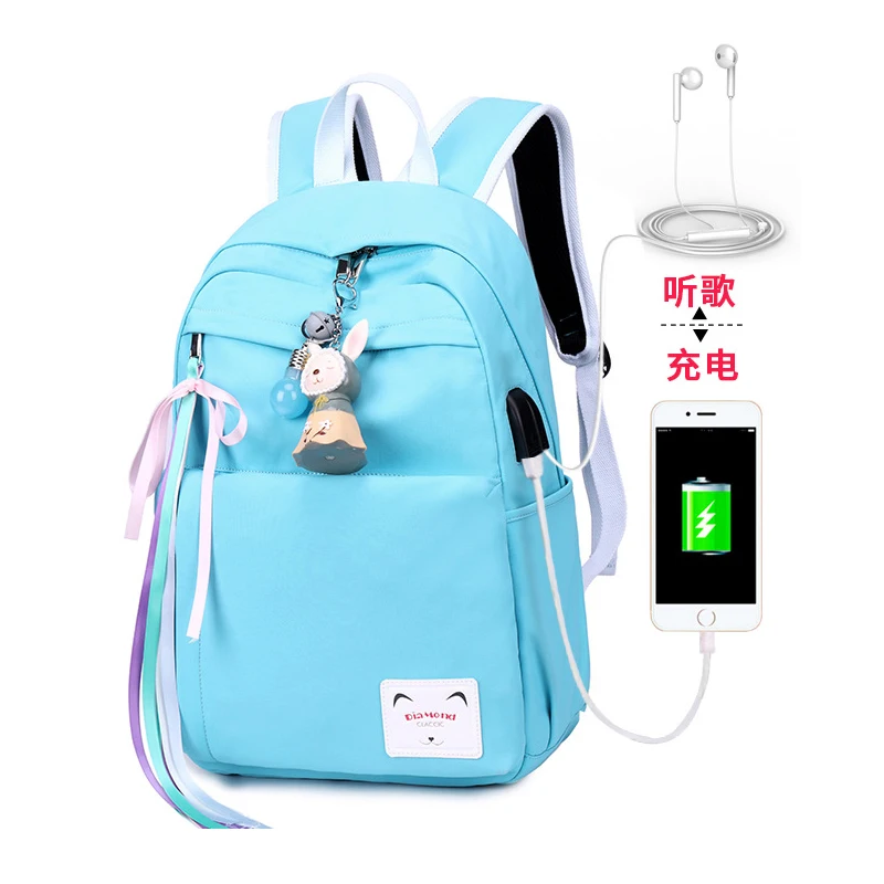 Macarons женский милый рюкзак для девочек Водонепроницаемый школьный розовый с