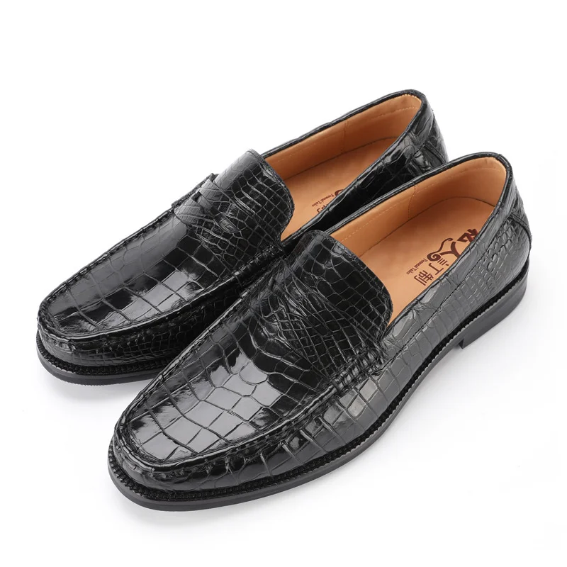 

Туфли мужские из натуральной кожи, роскошные лоферы, итальянский стиль, Крокодиловая Кожа, удобная деловая обувь для молодых и средних лет, ...