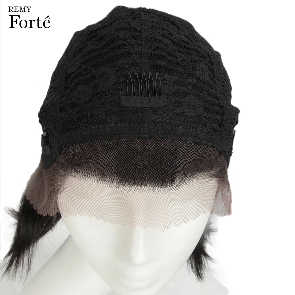 Remy Forte парики из натуральных волос на кружеве короткие светлые парики на кружеве прямые настоящие человеческие волосы парики Remy бразильские волосы парики