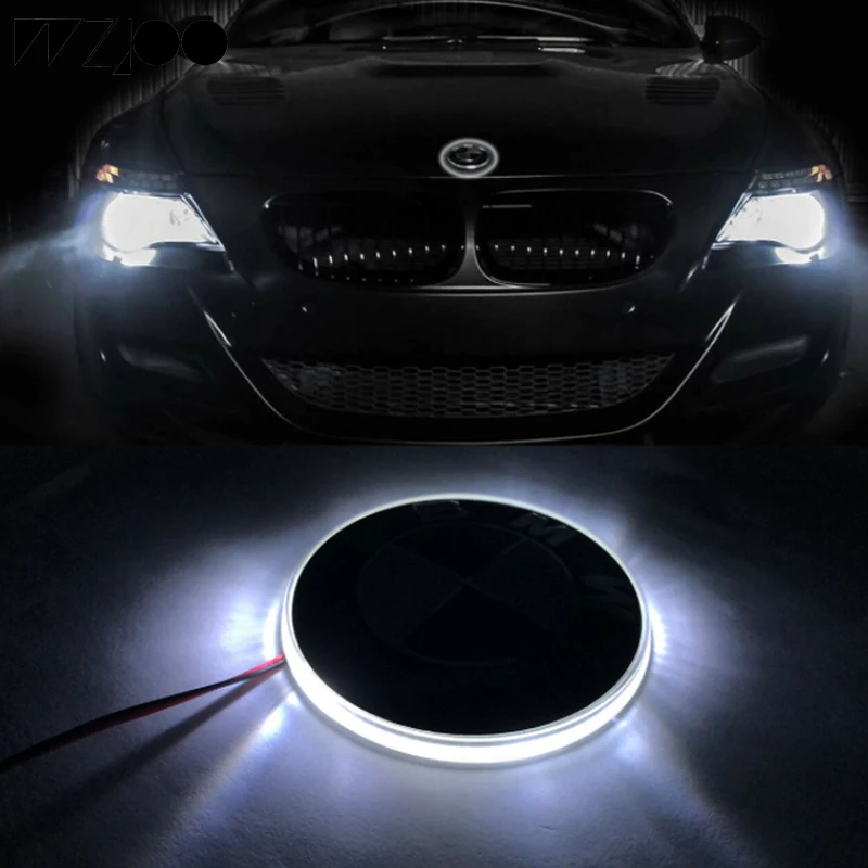 82 мм светодиодный эмблема лампа наклейка с логотипом на автомобиль значок