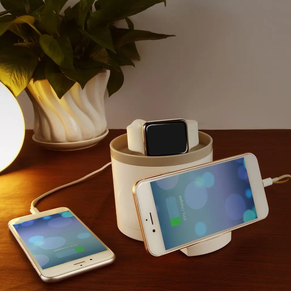 Многофункциональная зарядная док станция с двумя выходными usb портами для